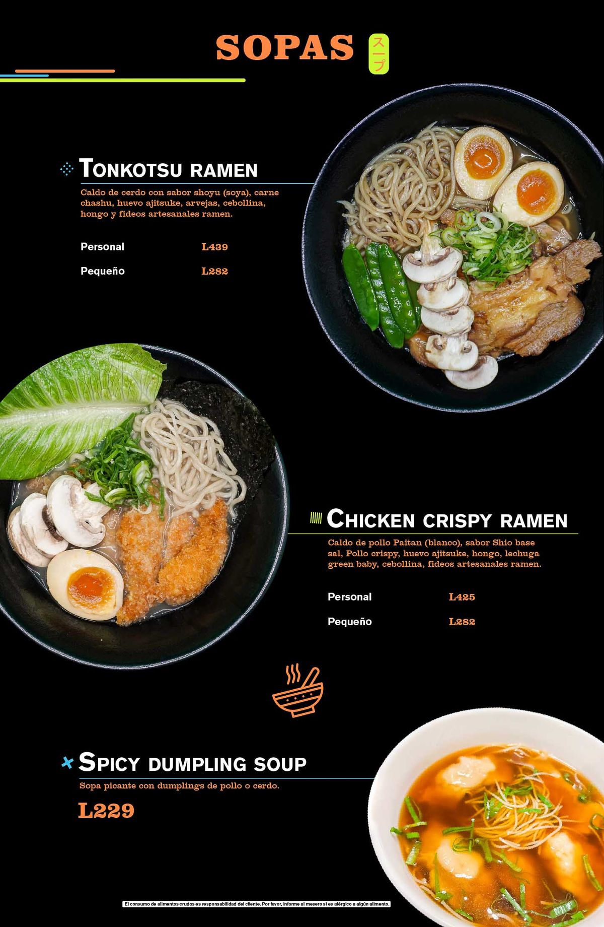 Menú Sushi & Ramen to Go 4