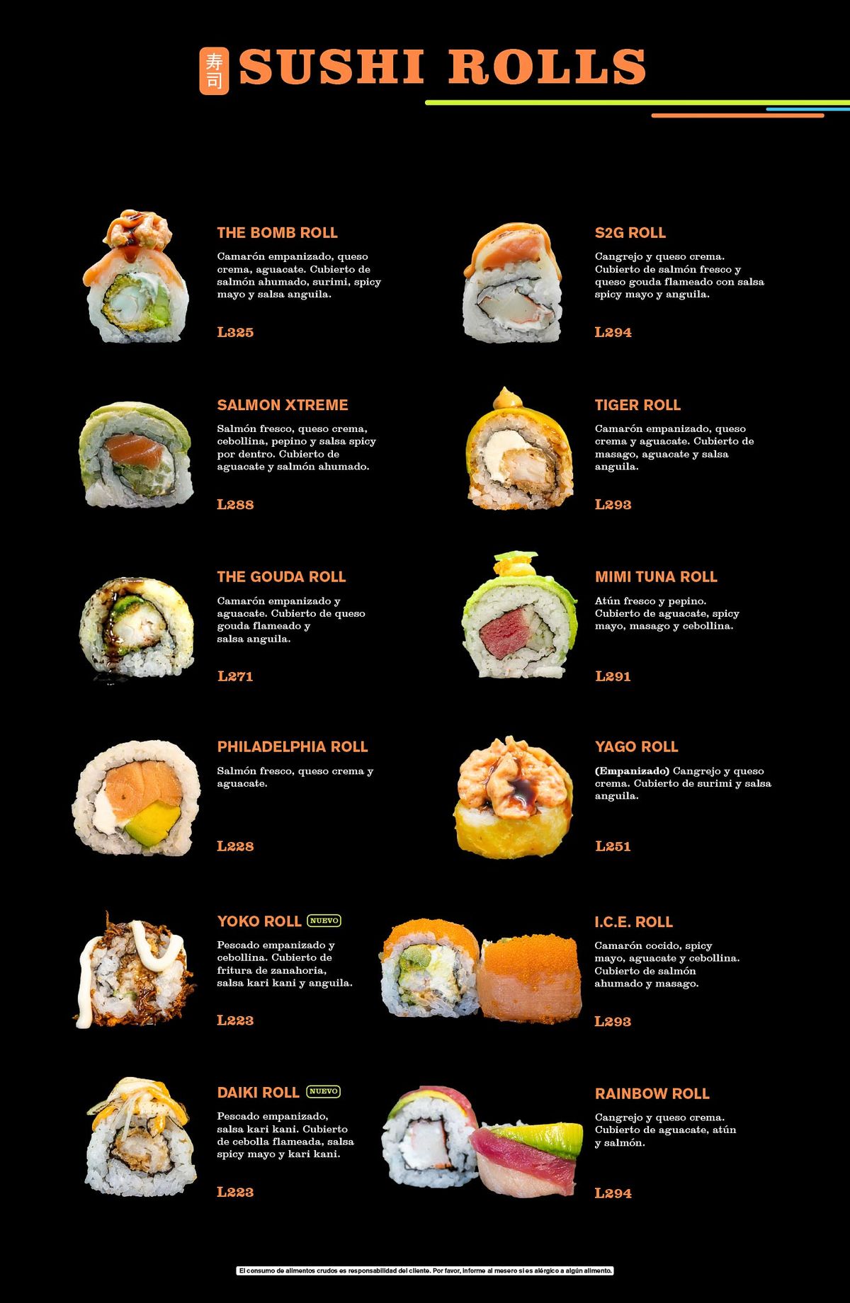 Menú Sushi & Ramen to Go 8